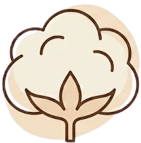 Cotton flower organic material icon