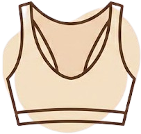 Sports bra top outline icon