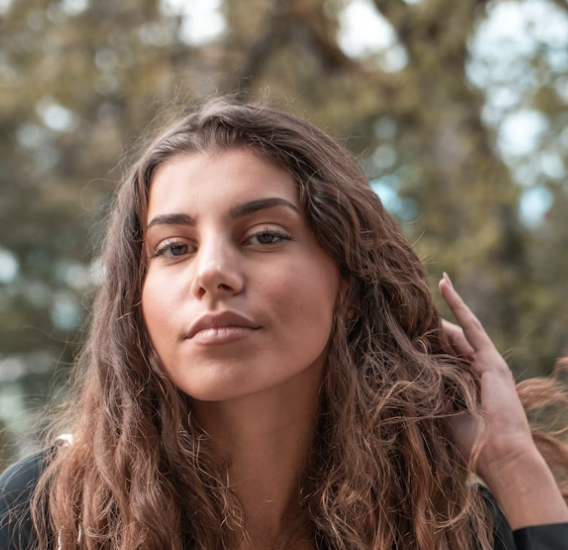 Young woman outdoor nature portrait